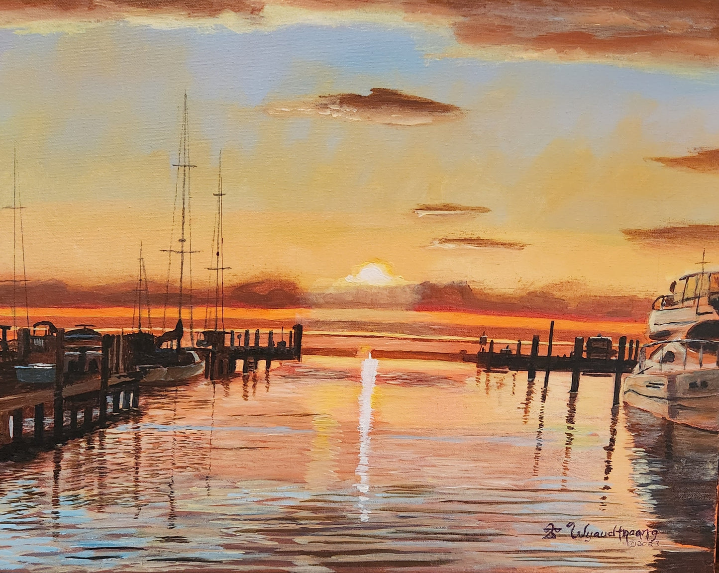 "Sunrise on Lake  Charlevoix"
